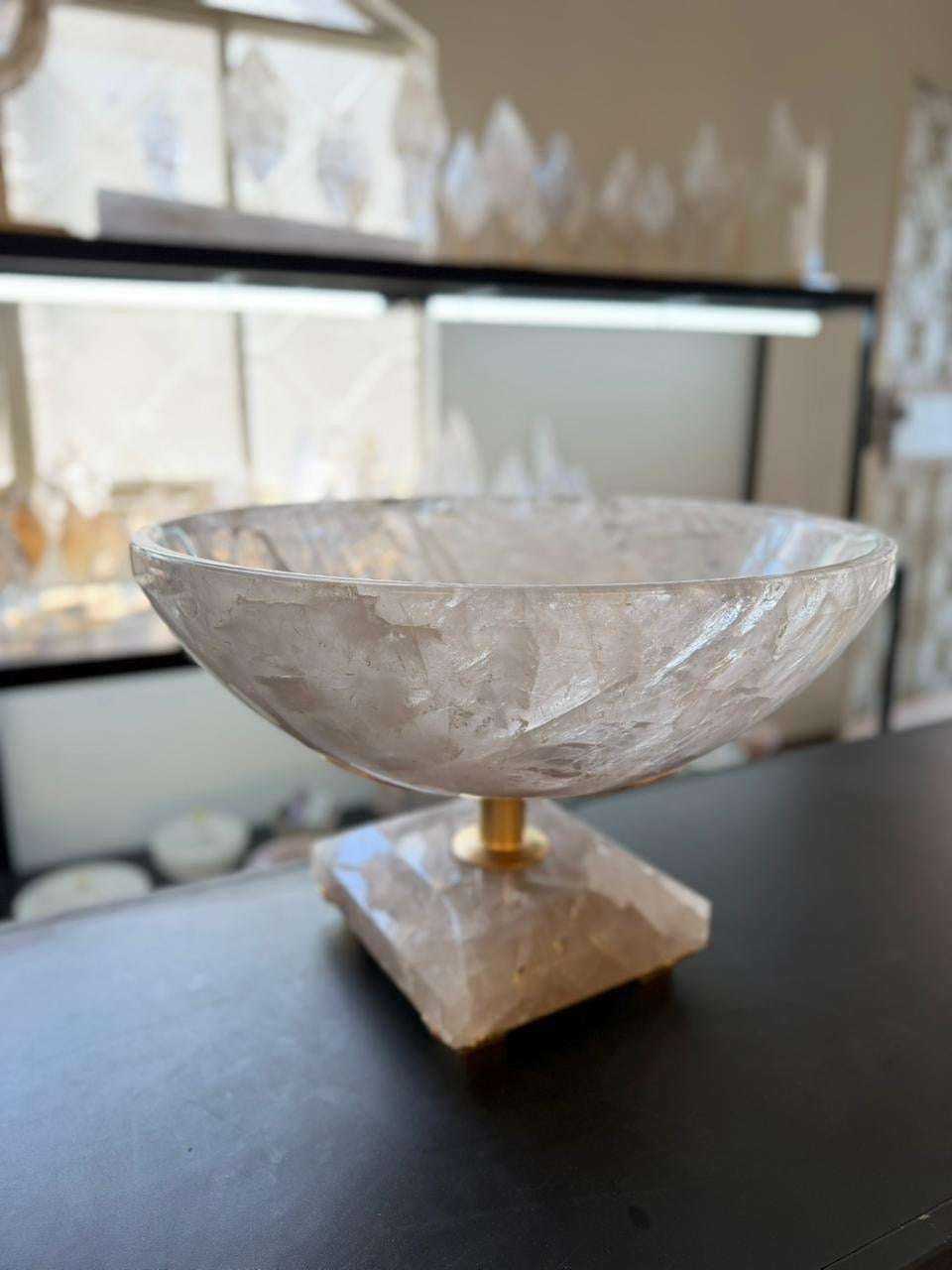 Smoky Quartz Pedestal Bowl