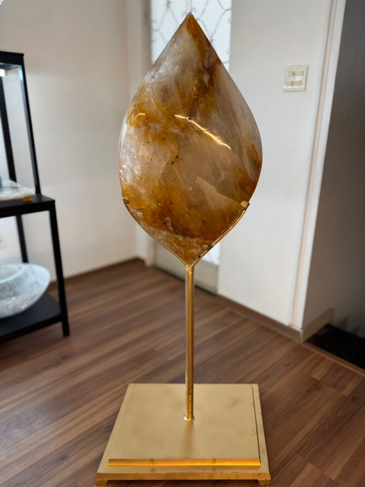 YELLOW HEMATOID FLAME SCULPTURE