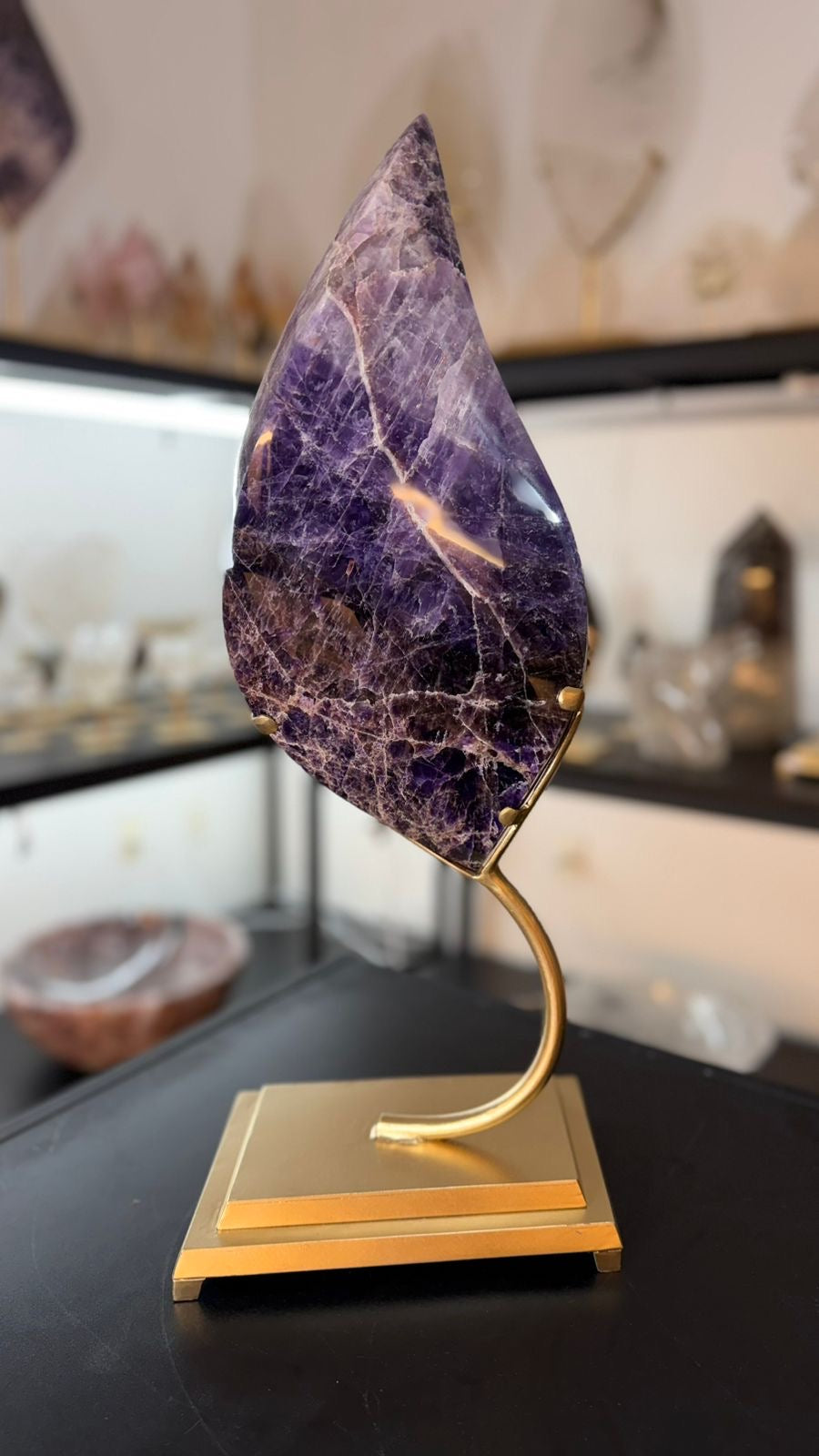 AMETHYST FLAME SCULPTURE