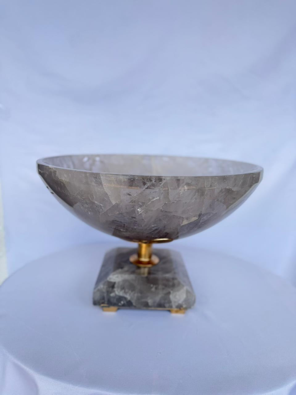 Smoky Quartz Pedestal Bowl