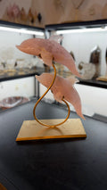 ROSE QUARTZ DOLPHIN SCULPTURE