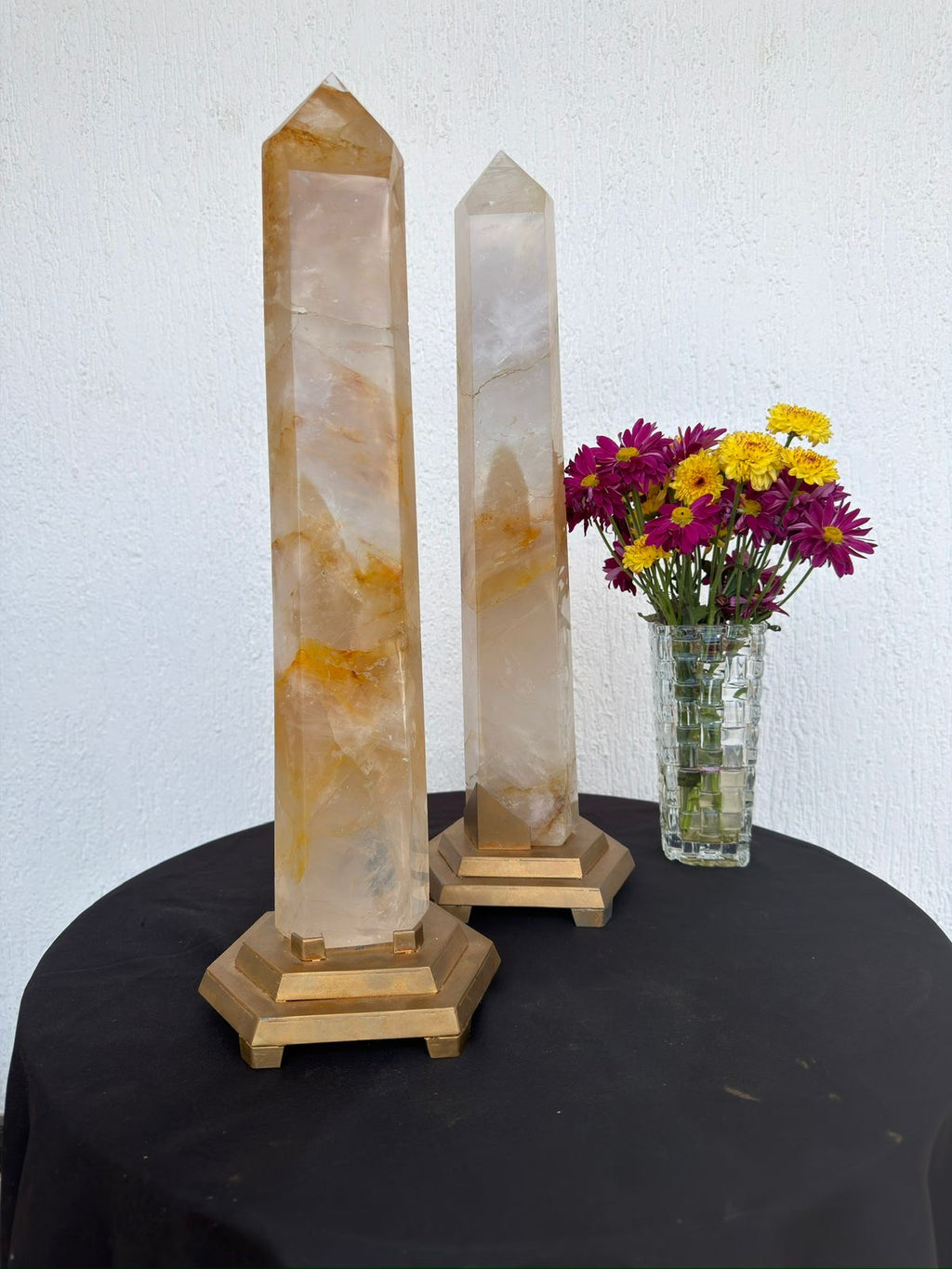 YELLOW HEMATOID QUARTZ POINTS