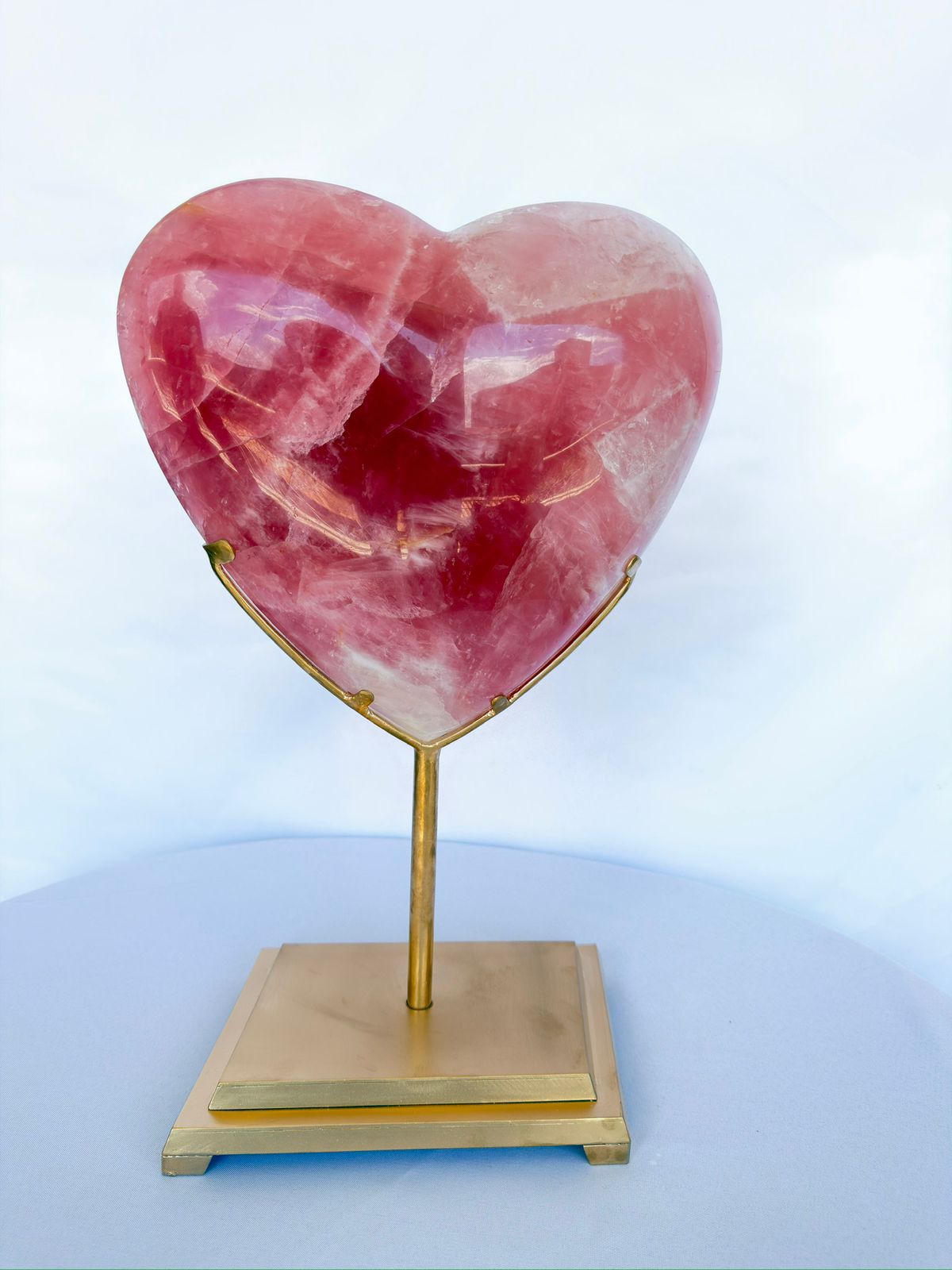 Rose Quartz Heart Sculpture