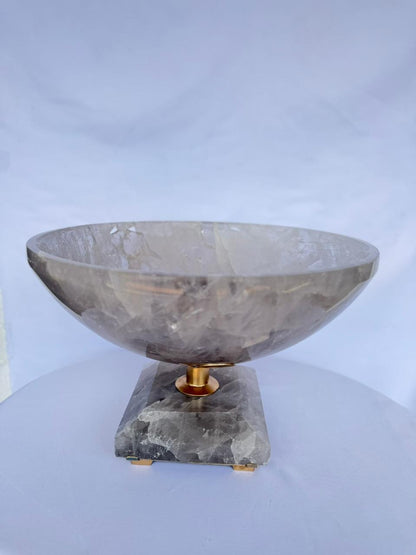 Smoky Quartz Pedestal Bowl