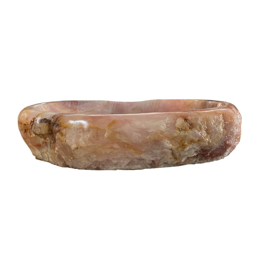 Rose Quartz Sink with Hematoid