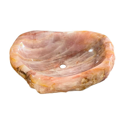 Rose Quartz Sink with Hematoid