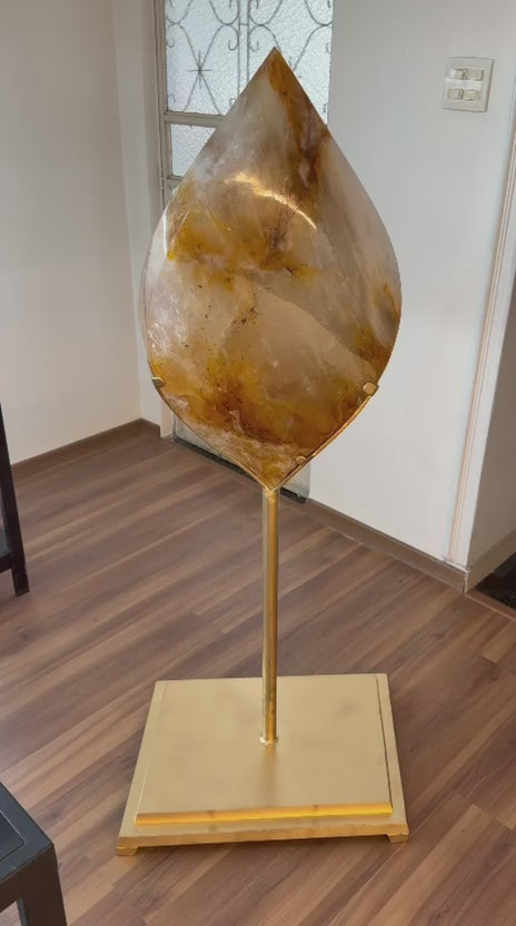 YELLOW HEMATOID FLAME SCULPTURE