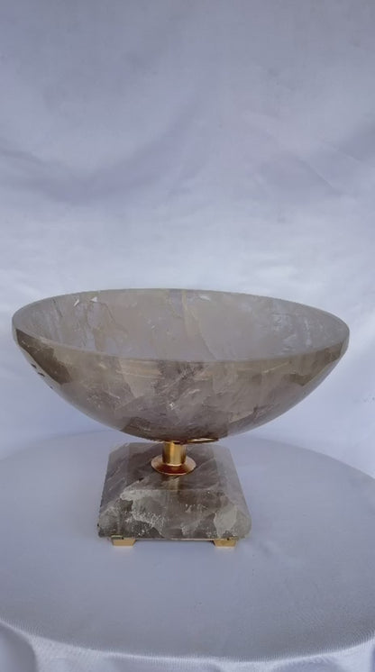 Smoky Quartz Pedestal Bowl