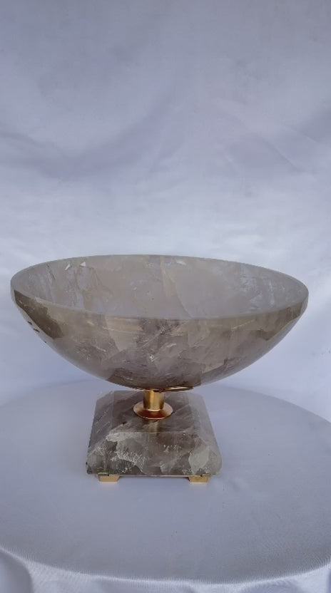Smoky Quartz Pedestal Bowl