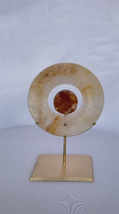 Golden Eclipse Sculpture