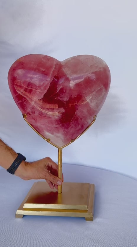 Rose Quartz Heart Sculpture